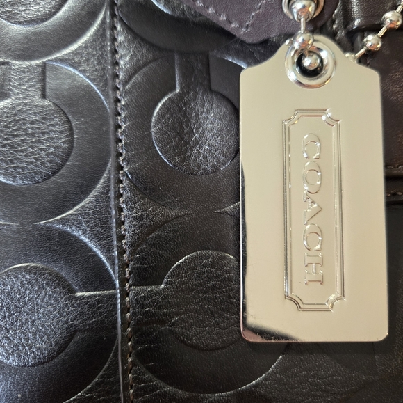 Authentic Coach Choclate Brown Embossed Leather Briefcase. No G1093- 70251 - Picture 4 of 13